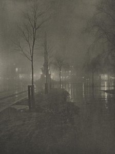 Wet Night, Columbus Circle, New York, 1899. Creator: William A. Fraser.