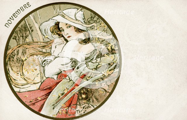 'November', 1900. Artist: Alphonse Mucha