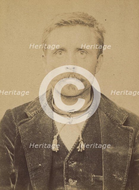 Moreau. Louis. 40 ans, né le 22/10/53 à Villiers (Nièvre). Tailleur de pierre. Anarchiste...., 1894. Creator: Alphonse Bertillon.