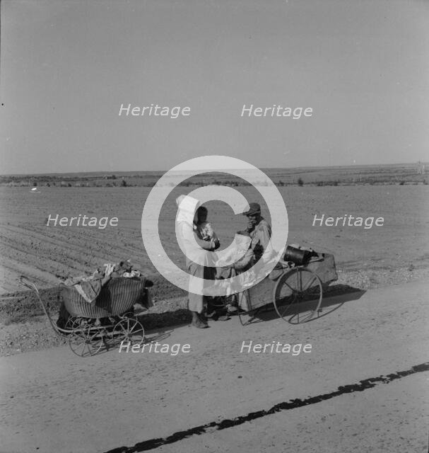 Flood refugee family near Memphis, Texas, 1937. Creator: Dorothea Lange.
