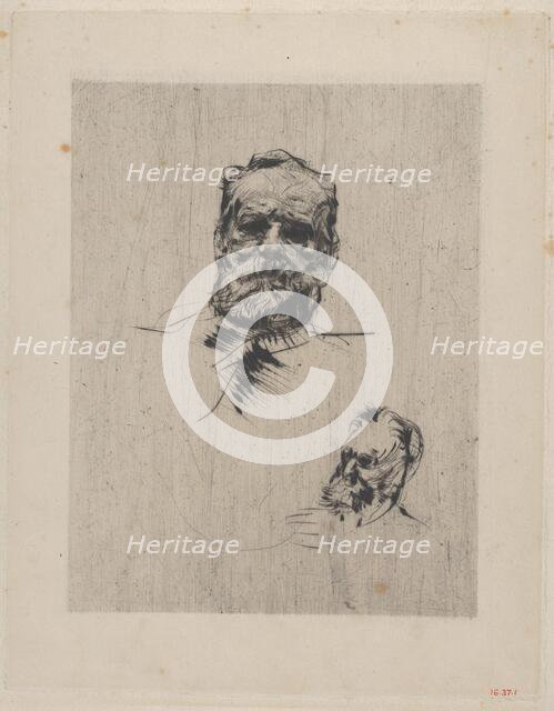 Victor Hugo (full face), 1885. Creator: Auguste Rodin.