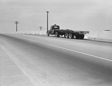 Overpass on U.S. 99, between Tulare and Fresno, California, 1939. Creator: Dorothea Lange.