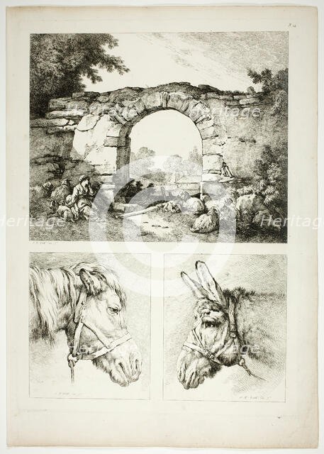 Plate Fourteen of 38 from Oeuvres de J. B. Huet, 1796–99. Creator: Jean Baptiste Marie Huet.