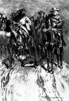 The Conversion of Christopher Ricroft, Highwayman: He...sprawled headlong..., 1898. Creator: Unknown.