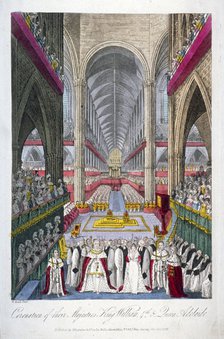Coronation of William IV and Queen Adelaide's in Westminster Abbey, London, 1831. Artist: W Read