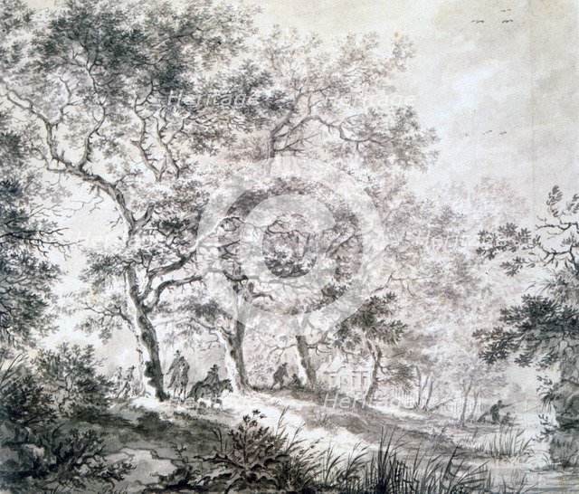 'A Group of Trees at the Edge of Water', 1643. Artist: Jan Dirksz Both