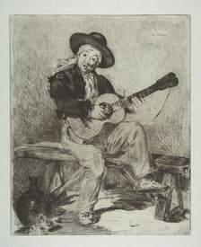 The Spanish Singer (Le Guitarrero), 1861-62. Creator: Edouard Manet.