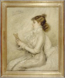 Portrait of Sarah Bernhardt (1844-1923), dramatic artist, after 1879. Creator: Madeleine Cartailhac.