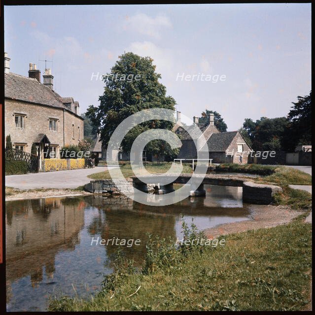 Up Stream Bridge, Becky Hill, Lower Slaughter, Cotswold, Gloucestershire, 1950-1970. Creator: Walter Scott.