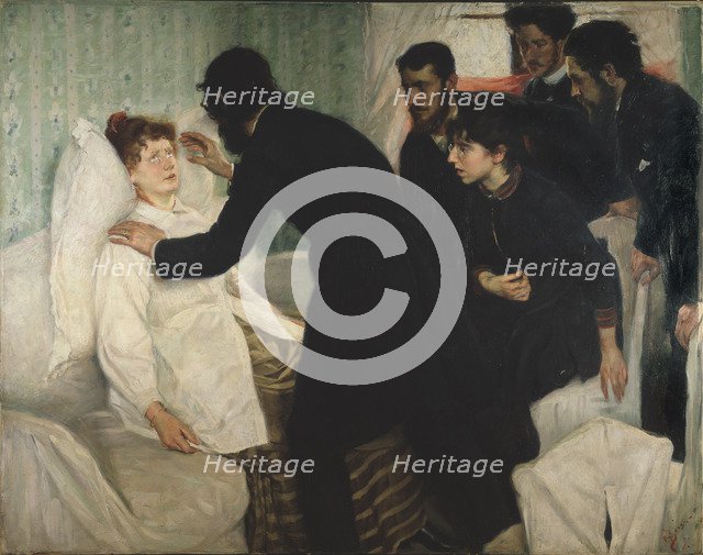 Hypnotic session, 1887.