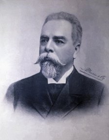 Manuel Ferraz de Campos Salles (1841-1913), Brazilian senator, photo published in the newspaper J…