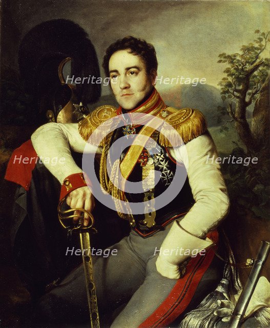 Portrait of Count Vladimir Stepanovich Apraksin (1796-1833), 1829. Artist: Krylov, Nikifor Stepanovich (1802-1831)