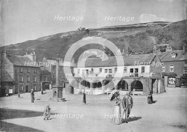 'Old Shambles and Market Place, Settle', c1896. Artist: Anthony Horner.
