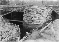 Sand bags between trenches, between c1915 and c1920. Creator: Bain News Service.