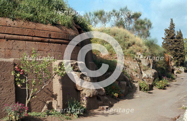 Etruscan tombs in the necropolis at Caere, 9th century BC. Artist: Unknown