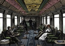 Saloon car on the Orient Express, c1895. Artist: Unknown.