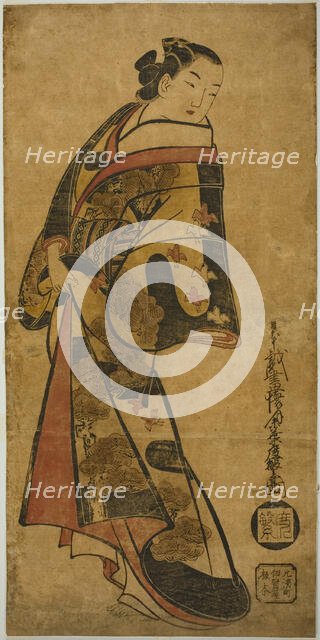 Standing Courtesan, c. 1715. Creator: Dohan Kaigetsudo.