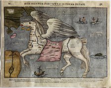 Asia Secunda Pars Terrae in Forma Pegasi (Asia in the Form of Pegasus). Artist: Bünting, Heinrich (1545-1606)