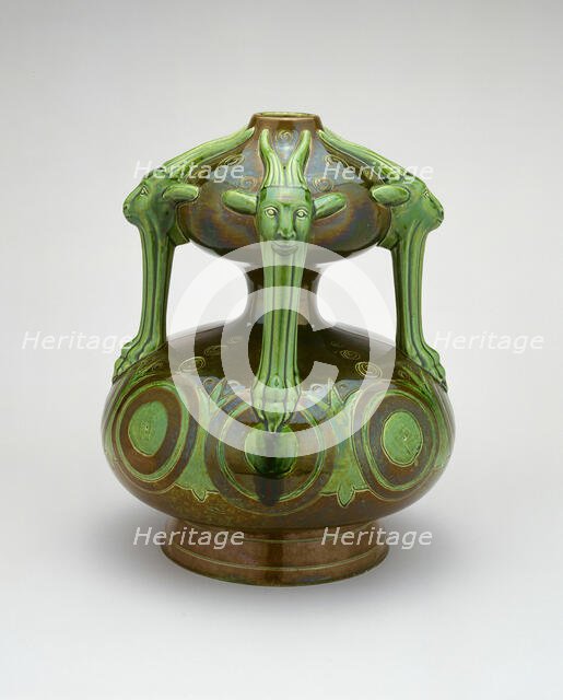 Grotesque Vase, Swadlincote, c. 1893. Creator: Christopher Dresser.