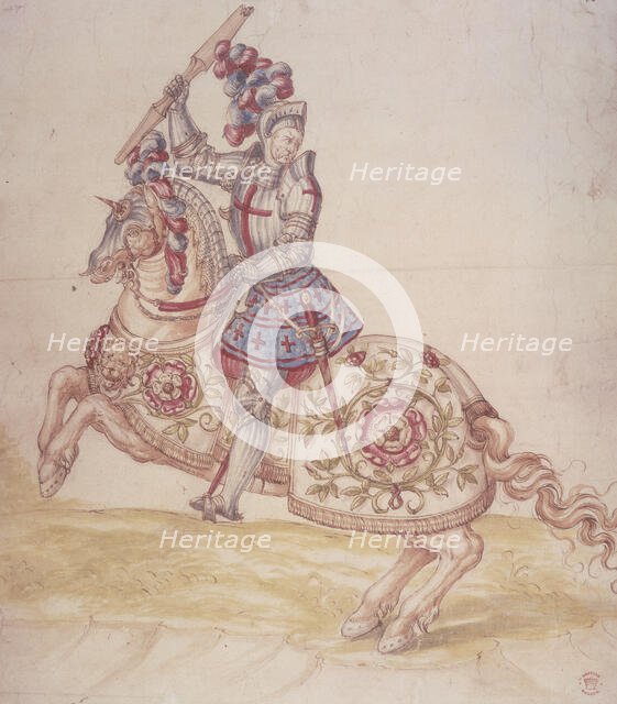 Mounted knight, fourteenth century. Creator: Unknown.