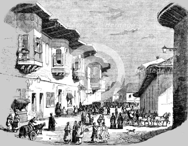 'Street in Bucharest; Wallachia', 1854. Creator: Unknown.