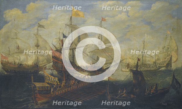 The Battle of Lepanto on 7 October 1571. Artist: Eertvelt, Andries van (1590-1652)