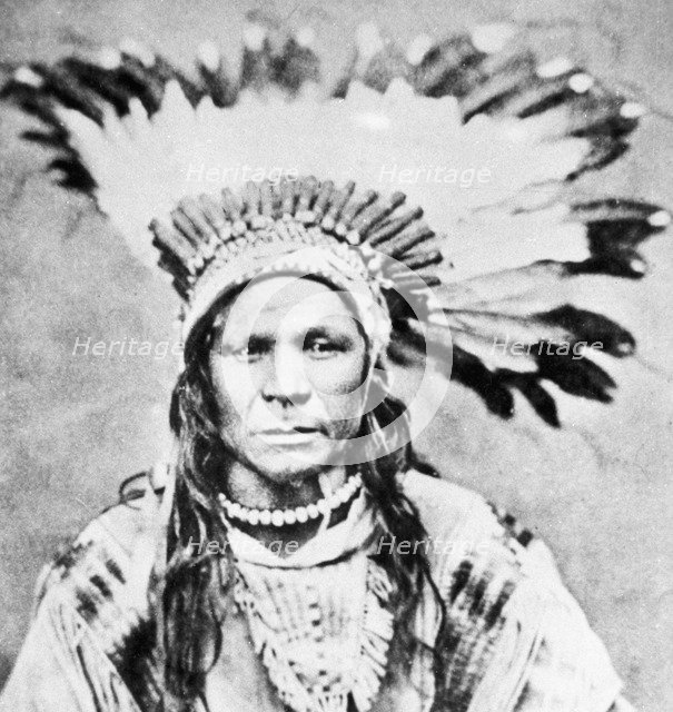 Chief Crow Flies High, c1885-90. Artist: Unknown
