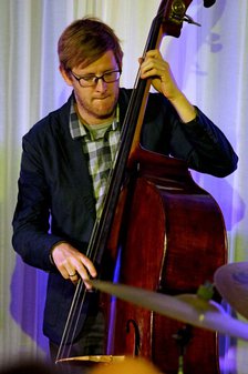 Patrick Mulcahy, Watermill Jazz Club, Dorking, Surrey, April 11, 2017. Artist: Brian O'Connor.