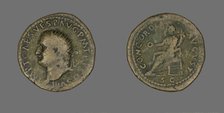 Dupondius (Coin) Portraying Emperor Vespasian, 69-79. Creator: Unknown.