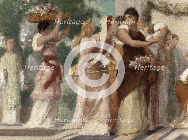 Esquisse pour la salle des mariages de la mairie du 13ème arrondissement : Vertus civiques., 1878. Creator: Gustave Boulanger.