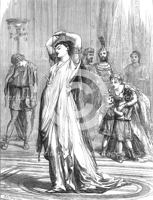 Scene from "Medea in Corinth," at the Lyceum Theatre, 1872. Creator: Unknown.