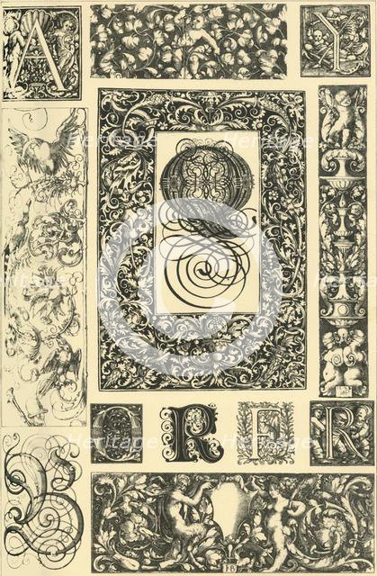 German Renaissance typographic ornaments, (1898). Creator: Unknown.