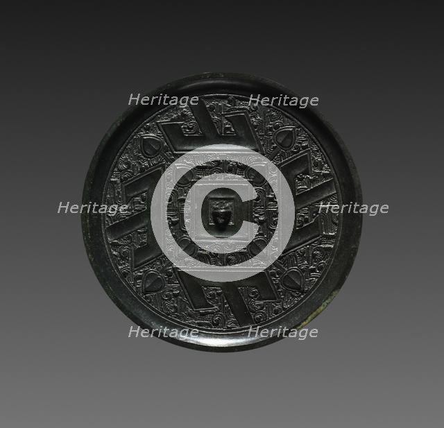 Mirror with Four T's, 300s BC. Creator: Unknown.