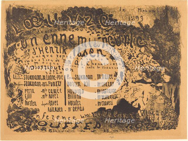 Un Ennemi du peuple, 1893. Creator: Edouard Vuillard.