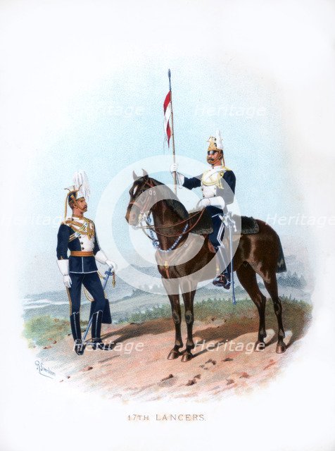 '17th Lancers', 1890.Artist: R Simkin