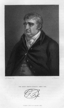 Charles James Fox (1749-1806), Whig statesman, 1830.Artist: Samuel Freeman