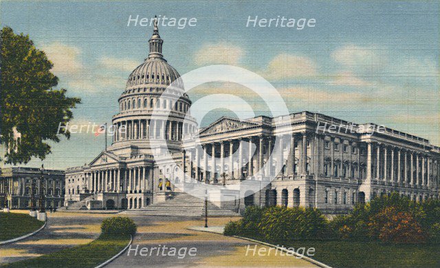 'The U.S. Capitol, Washington D.C.', c1940s. Artist: Unknown.