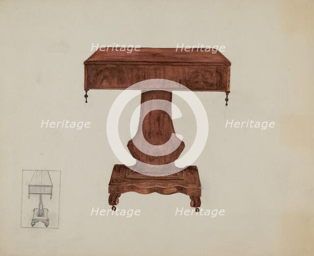 Table, c. 1937. Creator: Edna C. Rex.