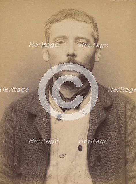 Guignard. Georges, Auguste. 36 ans, né le 1/1/58 à Neuilly (Seine). Plombier. Anarchiste. ..., 1894. Creator: Alphonse Bertillon.
