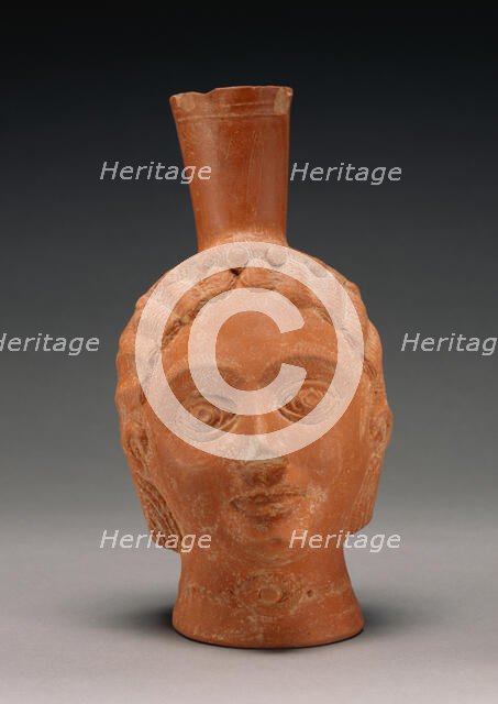 Red-Slip Head Vase, 3rd century A.D. Creator: Unknown.