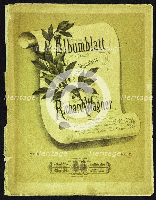 Albumblatt (Es-dur) für das Pianoforte, Mainz, 1882, 1882.