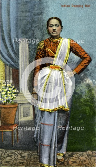 Indian dancing girl, India, early 20th century. Artist: Unknown