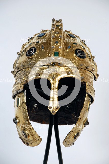 Late Roman ridge helmet, 4th century.