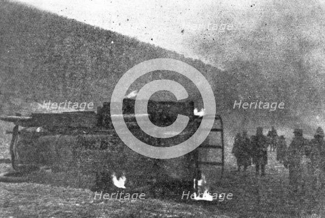 'Episodes de la retraite de la IIIe armee; A Lioum-Koula,a l'entrée de l'Albanie..., 1916. Creator: R. Marianovitch.