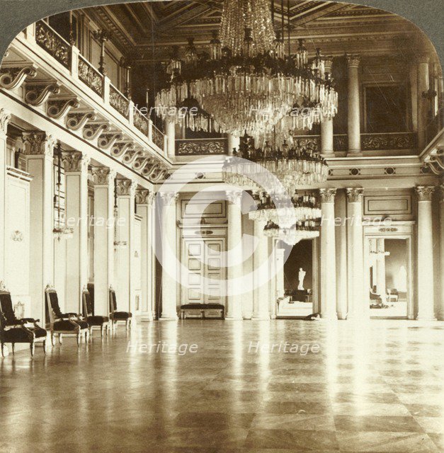 'The great ball-room at the Palace, Christiania, Norway', c1905. Creator: Unknown.