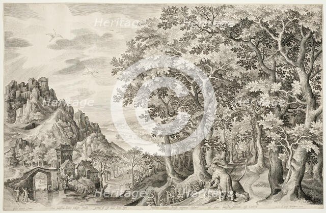 Samson Killing the Lion, 1603. Creator: Nicolaes de Bruyn.