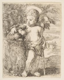 The Infant St. John the Baptist with his Lamb, ca. 1649. Creator: Stefano della Bella.