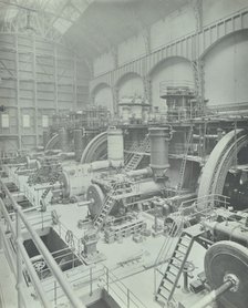 Engine house of Greenwich Generating Station, London, 1906. Artist: Unknown.