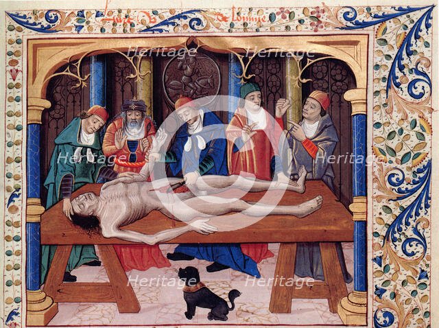 Autopsy. From Livre des propriétés des choses by Barthélemy l'Anglais, 15th century. Creator: Anonymous.