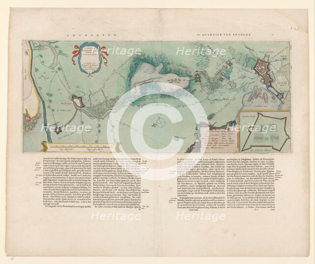 Map of the area between Bergen op Zoom and Steenbergen, 1630. Creator: Franciscus van Schooten.
